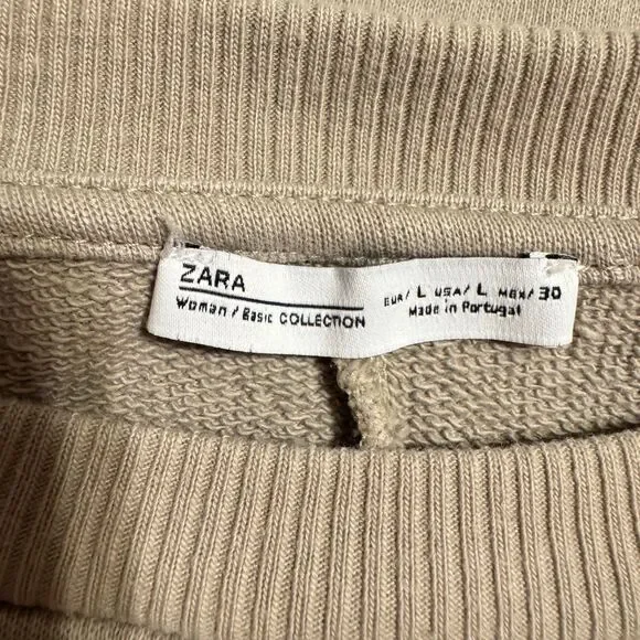 ZARA Roll Sleeve Two Tone Top - Picture 6 of 6